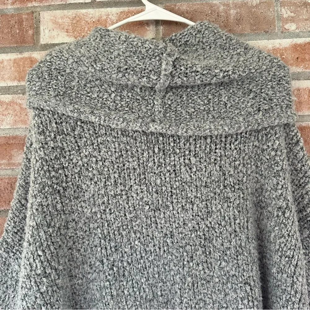 Free People BFF Cowl Neck Sweater Women’s Small Gray Oversized